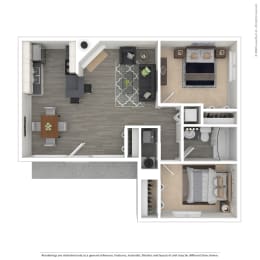 2 beds, 1 bath, 720 sqft, $1,295