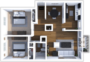 2 beds, 1 bath, 1,000 sqft, $1,545