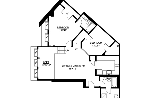 2 beds, 2 baths, 980 sqft, $1,999, Unit 1013