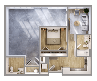 1 bed, 1.5 baths, 1,038 sqft, $3,800