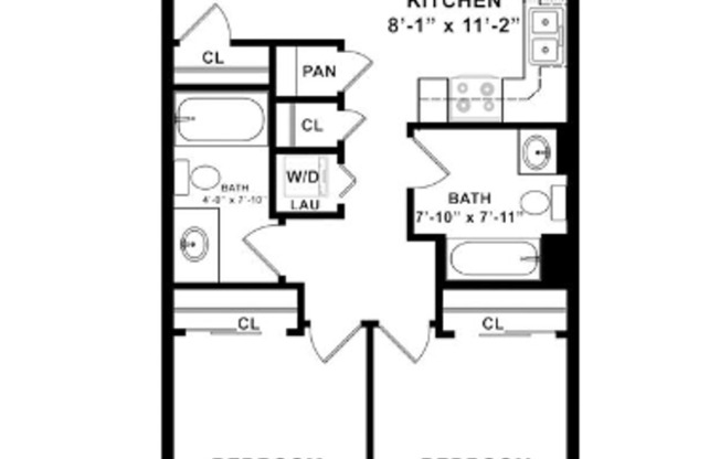 2 beds, 2 baths, 900 sqft, $2,795, Unit 148-204