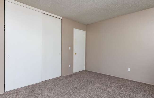 Bedroom with large closet
