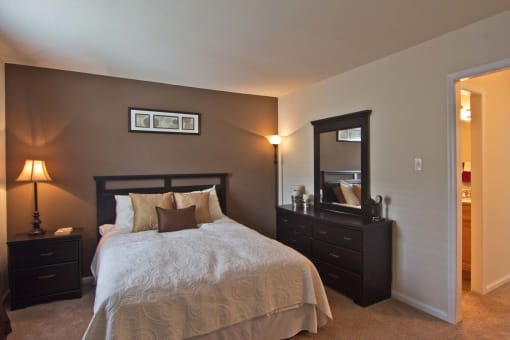 Comfortable Bedroom at Staples Mill Townhomes, Richmond, Virginia