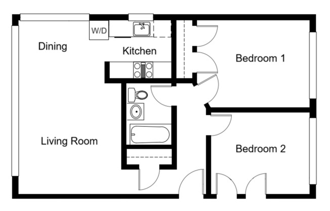 2 beds, 1 bath, 812 sqft, $3,050, Unit 101