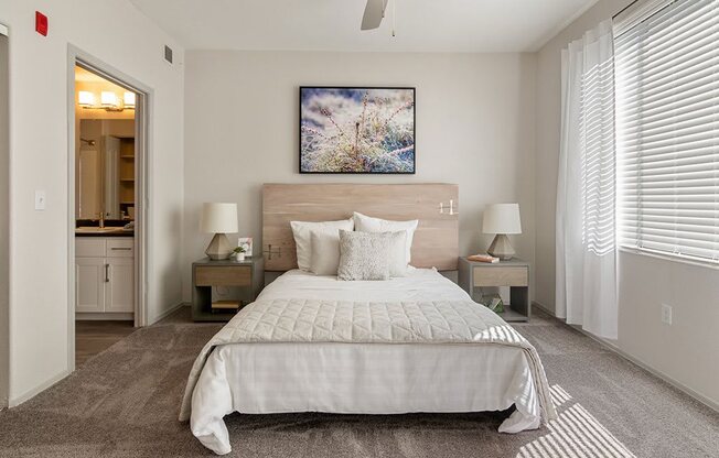 a bedroom with a bed and a window at Element Deer Valley, Arizona, 85027