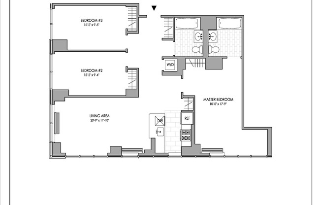 3 beds, 2 baths, $8,940, Unit 3603