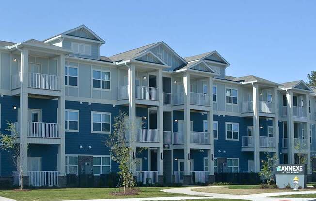 Apartment complex with the name "Annex" on the front.