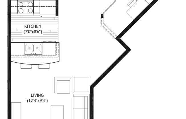 1 bed, 1 bath, 623 sqft, $2,350, Unit 905