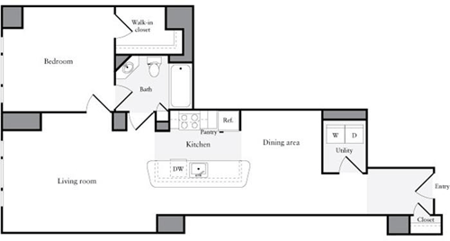 1 bed, 1 bath, 950 sqft, $4,765, Unit 02E