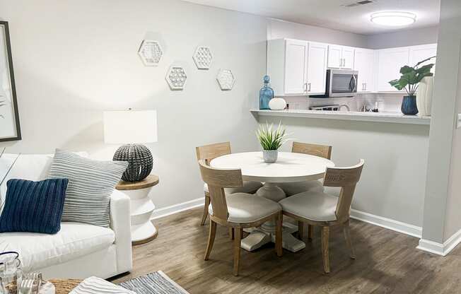 Living Room, Dining Area, and Kitchen