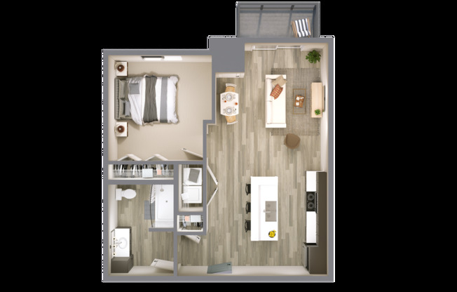 1 bed, 1 bath, 694 sqft, $1,060, Unit 111