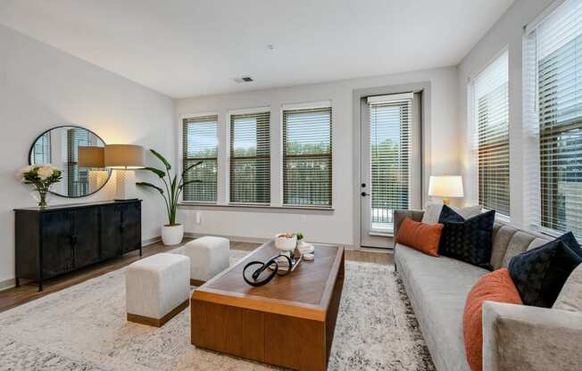 a living room with a couch and a coffee table at Preston Ridge, North Carolina, 27513