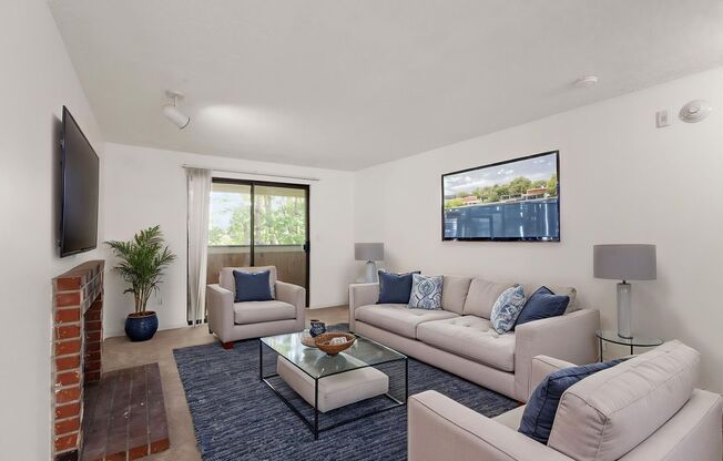 New carpet and paint! Top floor, 2drm, 2 full bath, open floor plan, pool, water, sewer, garbage included in rent