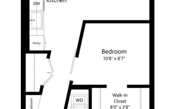 Studio, 1 bath, 539 sqft, $1,417