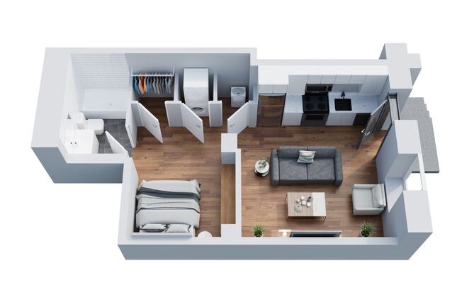 Studio, 1 bath, 410 sqft, $1,350, Unit 006