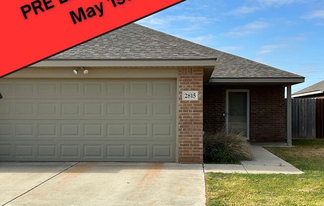 PRE-LEASING FOR MAY 1ST!! 2815 113th St. Lubbock Tx, 79423