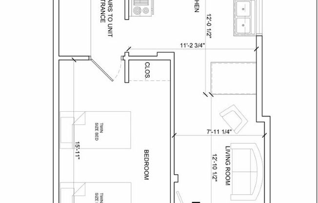 1 bed, 1 bath, 695 sqft, $1,045, Unit 18-B