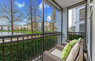 Private Apartment Balcony at Pearce at Pavilion Luxury Apartments, Riverview, 33578