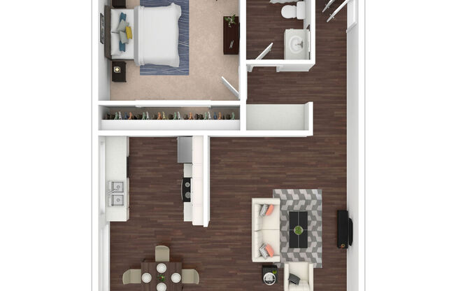 1 bed, 1 bath, 640 sqft, $2,240