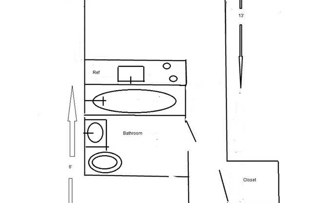 Studio, 1 bath, $2,450, Unit MR1