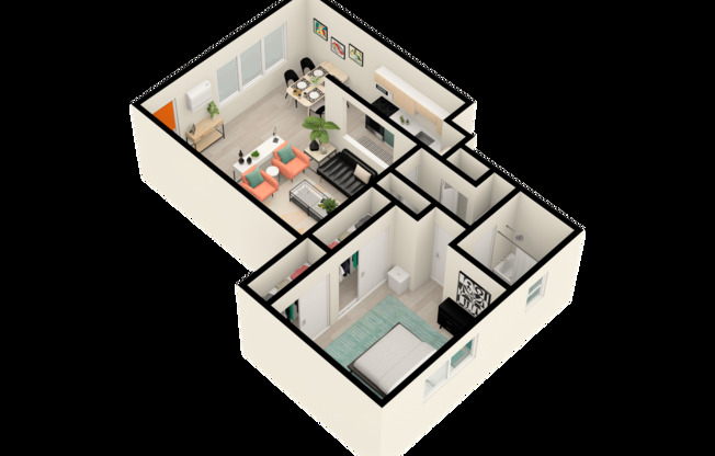 1 bed, 1 bath, 640 sqft, $1,350, Unit 203