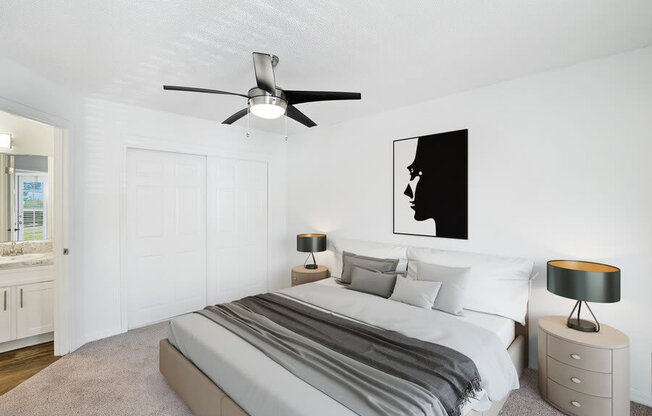 Model master bedroom