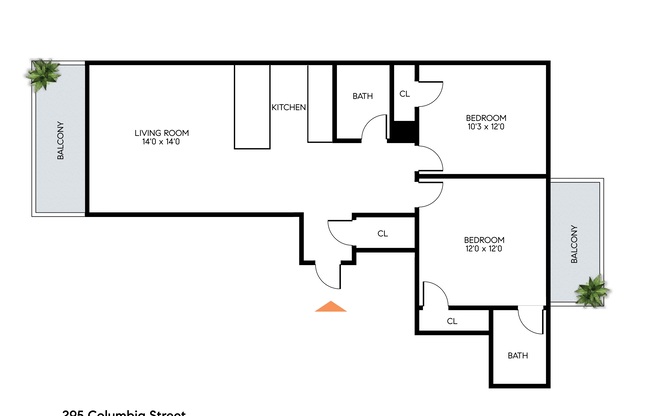 2 beds, 2 baths, 1,100 sqft, $5,500, Unit 4