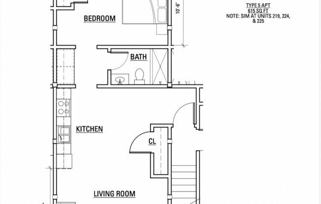 1 bed, 1 bath, 465 sqft, $1,250, Unit Apt 231