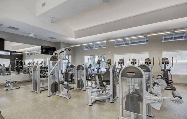 Fitness Center with Free Weight, at Park Pointe, 2450 Hilton Head Place, CA