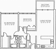 1 bed, 2 baths, 1,075 sqft, $1,530, Unit SRB307 BR1