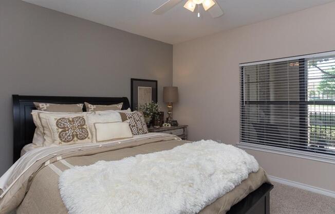 Beautiful Bright Bedroom With Wide Windows at Stoneleigh on Spring Creek, Garland, TX