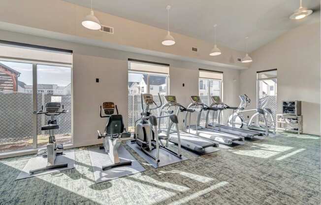 Fitness Center Cardio Equipment at Hermosa Village, Texas