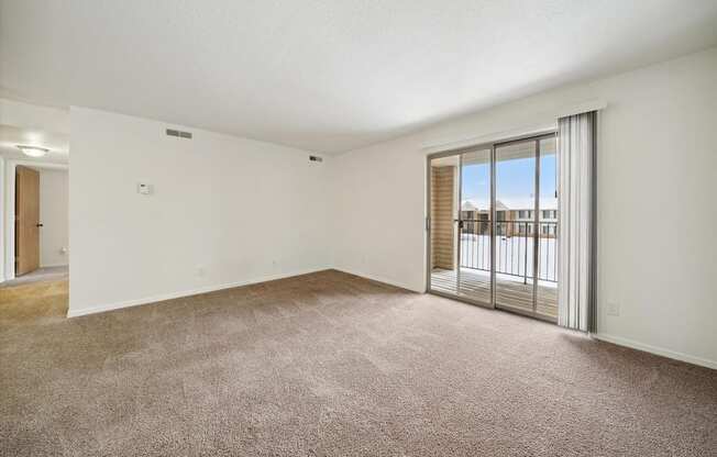 Spacious Living Area with Carpet