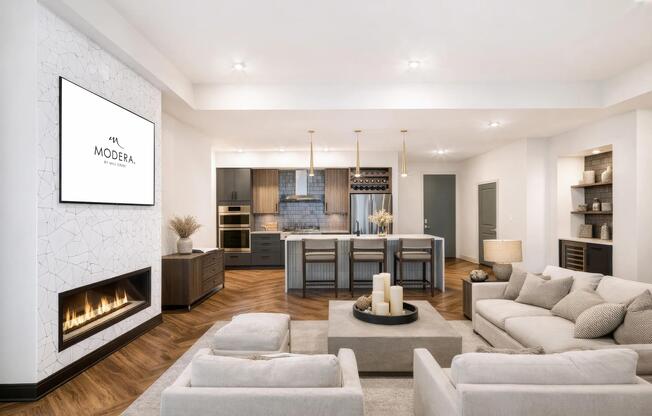 Penthouse homes at Modera Parkside feature expansive layouts, designer kitchens, and elevated finishes crafted for tailored living above the city.