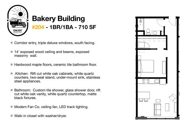 1 bed, 1 bath, 526 sqft, $1,295, Unit 204