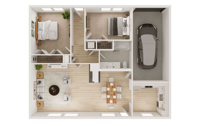 2 beds, 1 bath, 1,354 sqft, $2,470, Unit 014