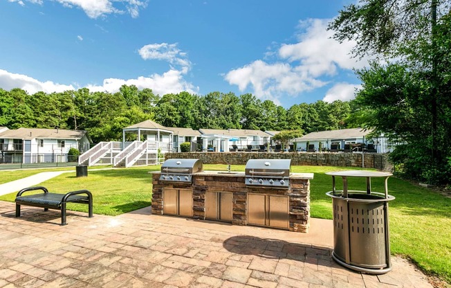 Grill in the backyard at The Atlantic North Springs, Dunwoody, GA, 30350