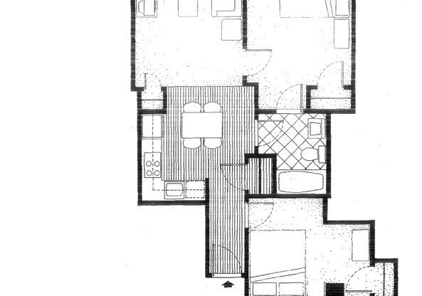 2 beds, 1 bath, 736 sqft, $3,700, Unit 6B