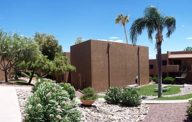 Courtyard at La Lomita Apartments in Tucson Arizona
