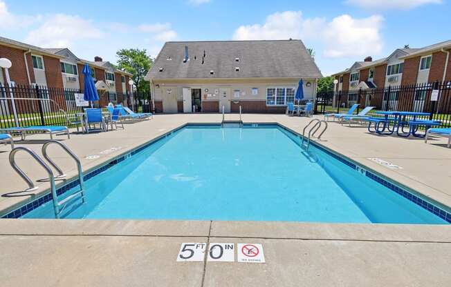 the swimming pool at our apartments