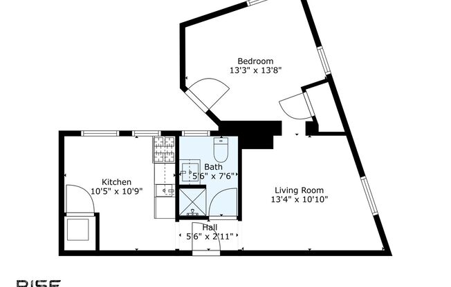 1 bed, 1 bath, 425 sqft, $1,550, Unit 1384 State Unit 5