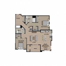 2 beds, 2 baths, 1,133 sqft, $2,982