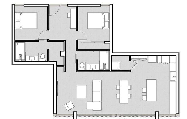 2 beds, 2 baths, 1,175 sqft, $5,995, Unit 806