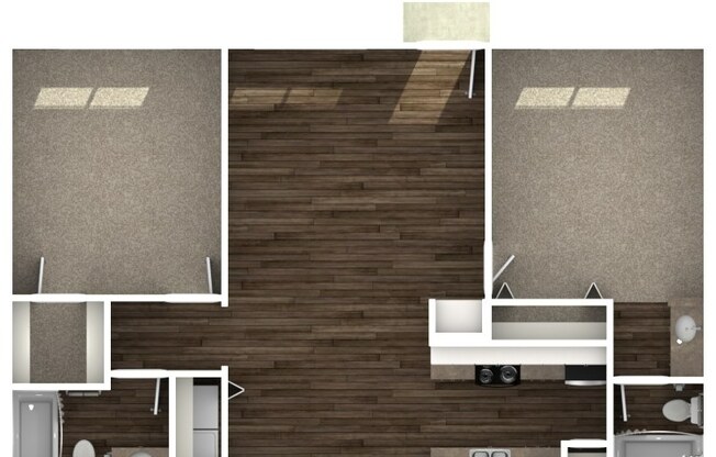 2 beds, 2 baths, 916 sqft, $1,126