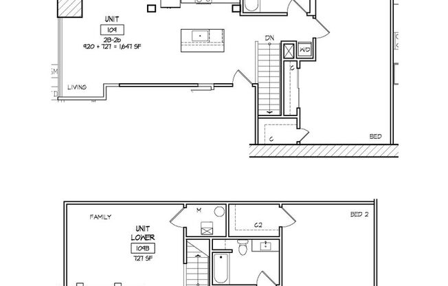 2 beds, 2 baths, 1,647 sqft, $1,900, Unit 109