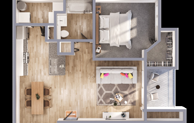 1 bed, 1 bath, 790 sqft, $1,530