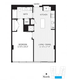 1 bed, 1 bath, 748 sqft, $2,583