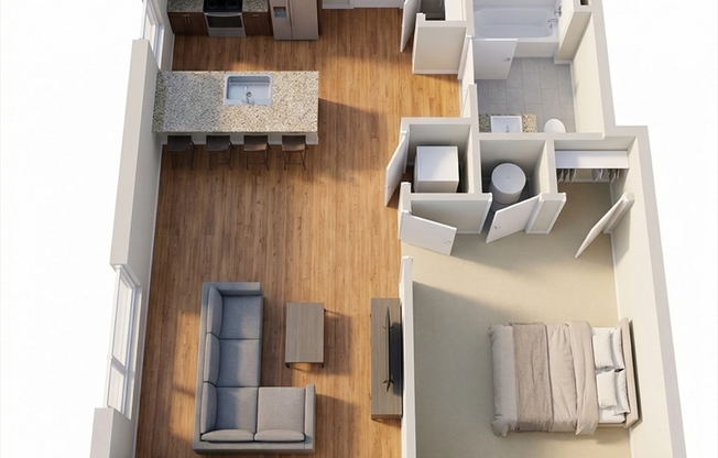 1 bed, 1 bath, 633 sqft, $3,485, Unit 211