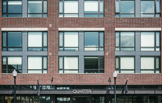 Quarter building entrance on Detroit Avenue