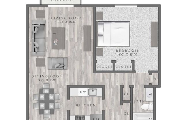 1 bed, 1 bath, 800 sqft, $2,135